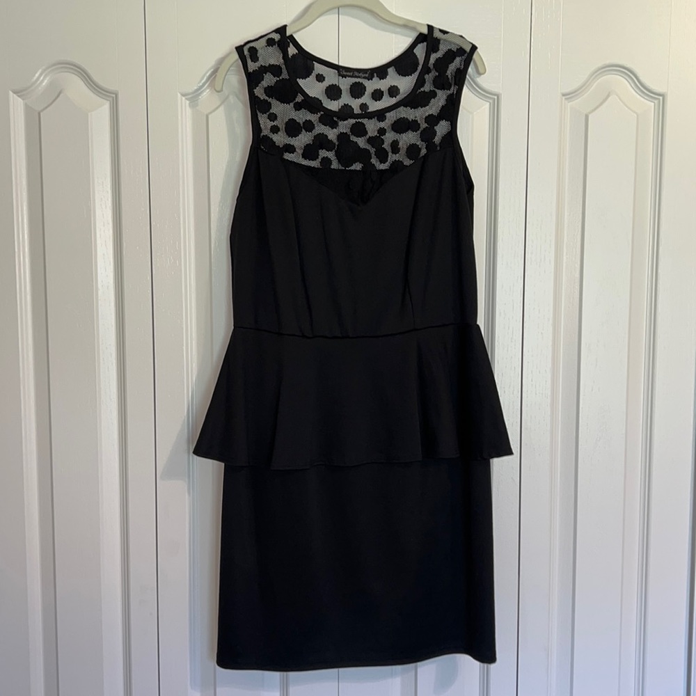 Black Dress with Ruffle Waist